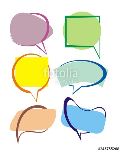 Blank Bubble Set With Cute Frame Vector Illustration Stock Image 400x500 Blank Bubble Set With Cute Frame Vector Illustration Stock Image
