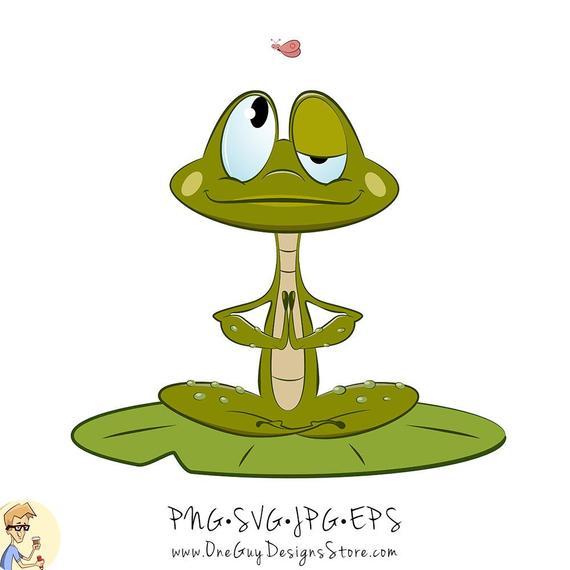 570x570 Cute Frog Meditating And Looking