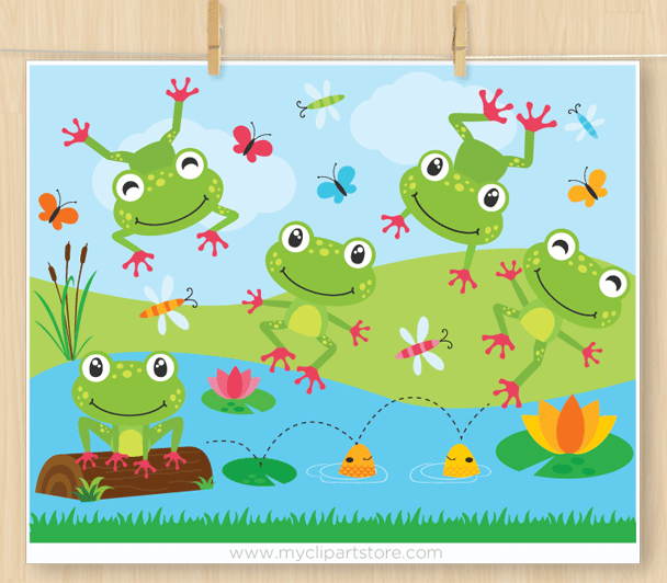 608x532 Cute Frogs