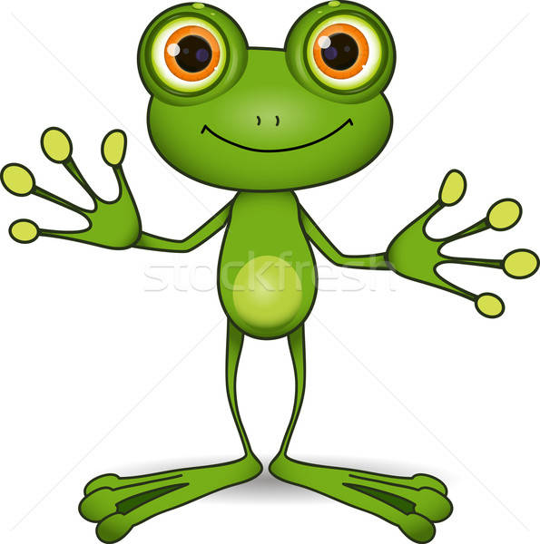 595x600 Cute Frog Vector Illustration Brux