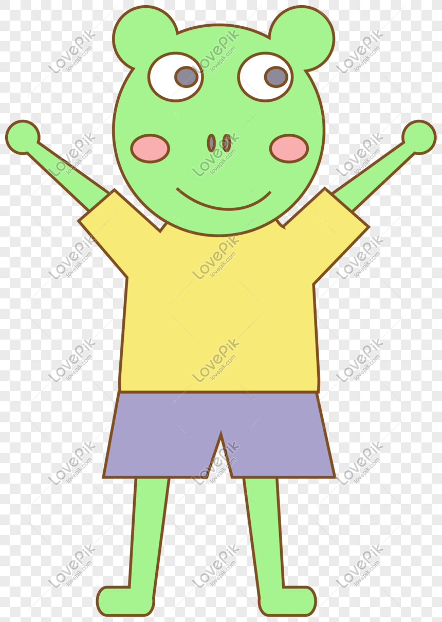 860x1209 Cartoon Cute Frog Vector Png Image Picture Free Download