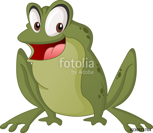 500x433 Cartoon Cute Frog Vector Illustration Of Funny Happy Animal