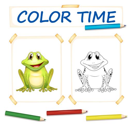 511x490 Coloring Template With Cute Frog