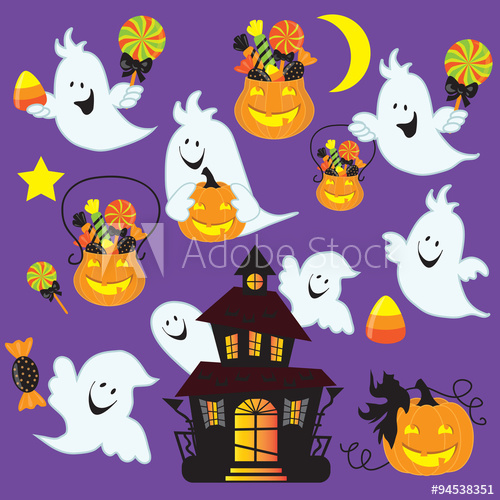 Cute Halloween Ghost Vector Illustration 500x500 Cute Halloween Ghost Vector Illustration