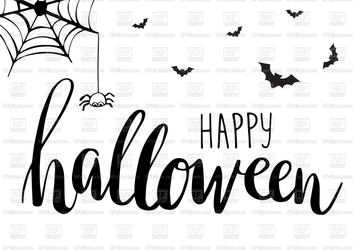 1200x846 Cute Spiders, Bats And Web Halloween Background Vector Image