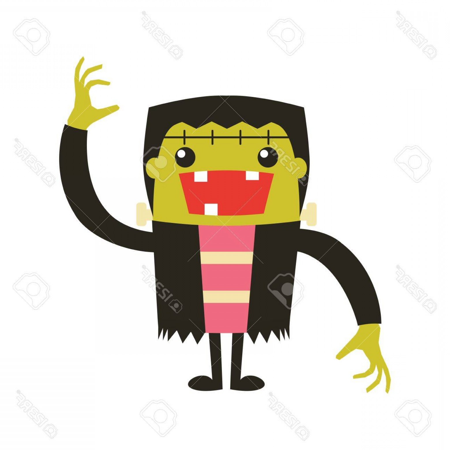 1560x1560 Photostock Vector Frankenstein Cartoon Cute Halloween Character