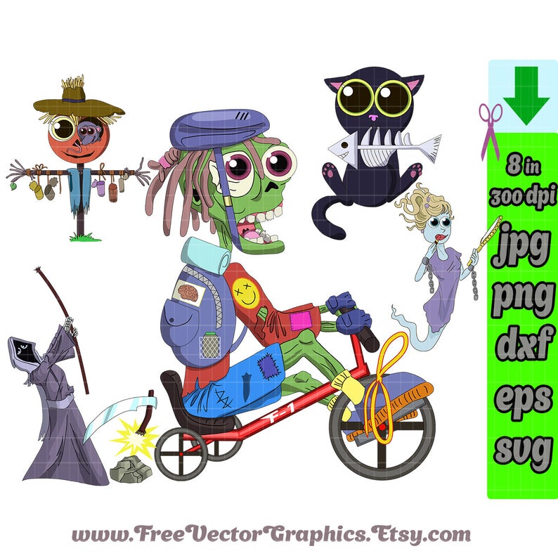 794x794 Rocker Halloween Clipart