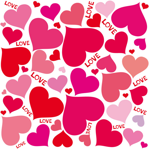 600x600 Cute Hearts Background