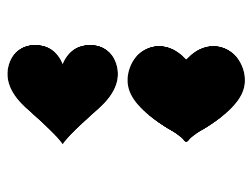 500x350 Silhouette Heart Vector