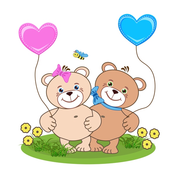 600x600 Cartoon Cute Teddy Bear With Heart Vector Material Free Download