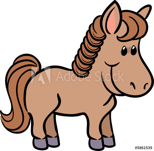 Cute Horse Vector Illustration 500x492 Cute Horse Vector Illustration