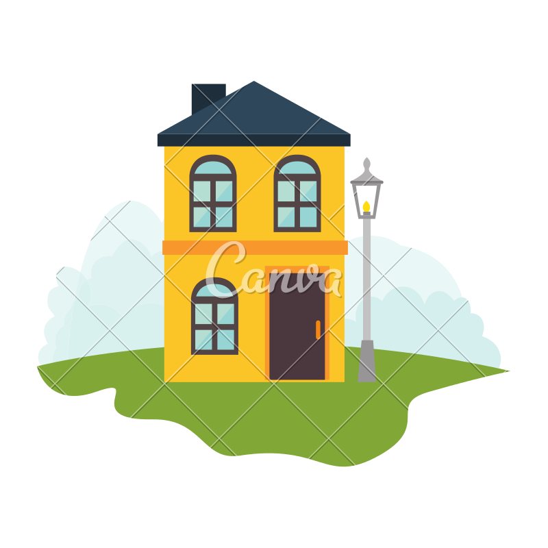 800x800 Cute House House Vector