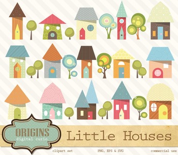 350x306 Little Houses Clipart