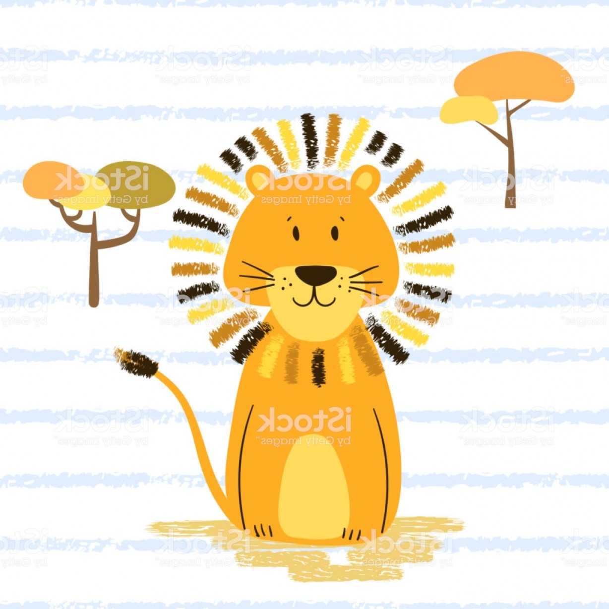 1228x1228 Cute Cartoon Lion Vector Illustration Gm Soidergi