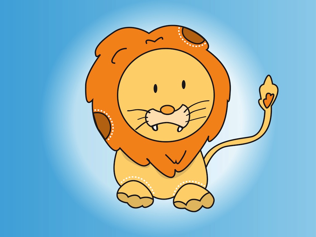 1024x767 Cute Lion Vector Art Graphics