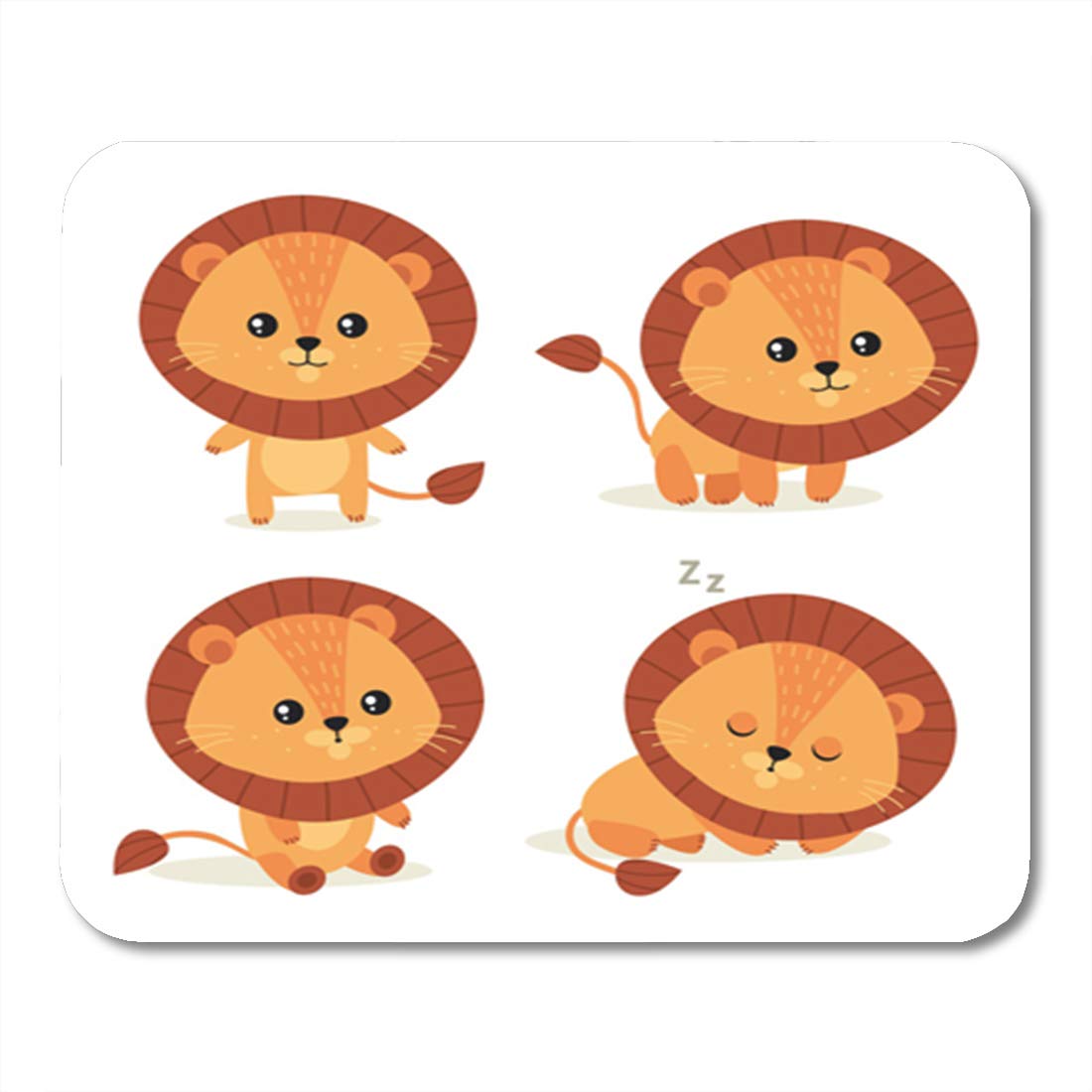 1100x1100 Semtomn Gaming Mouse Pad Baby Cute Little Lion Vector