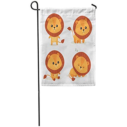 425x425 Starookc Garden Flag Baby Cute Little Lion