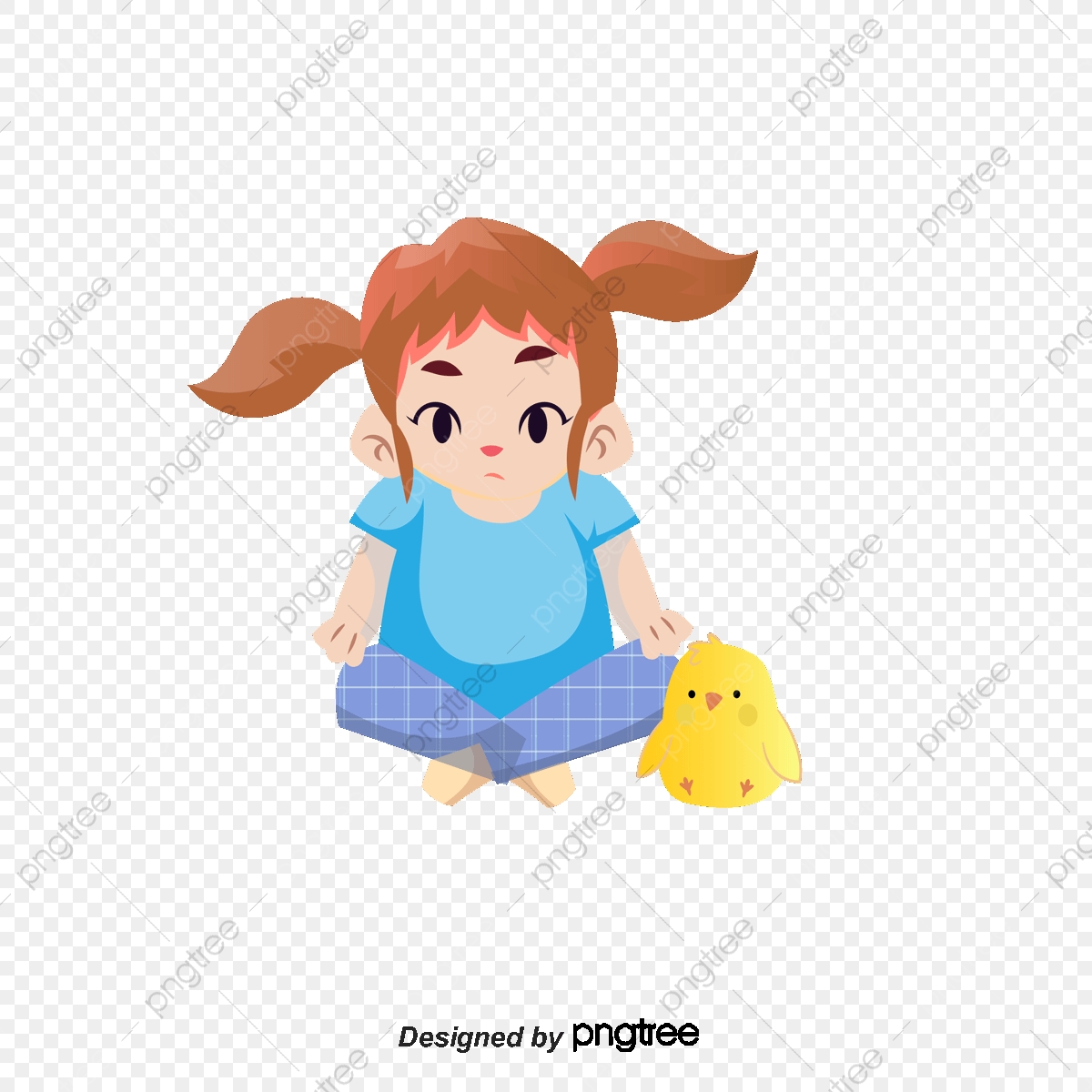 1200x1200 Cartoon Cute Little Girl, Cartoon Vector, Girl Vector, Cartoon Png