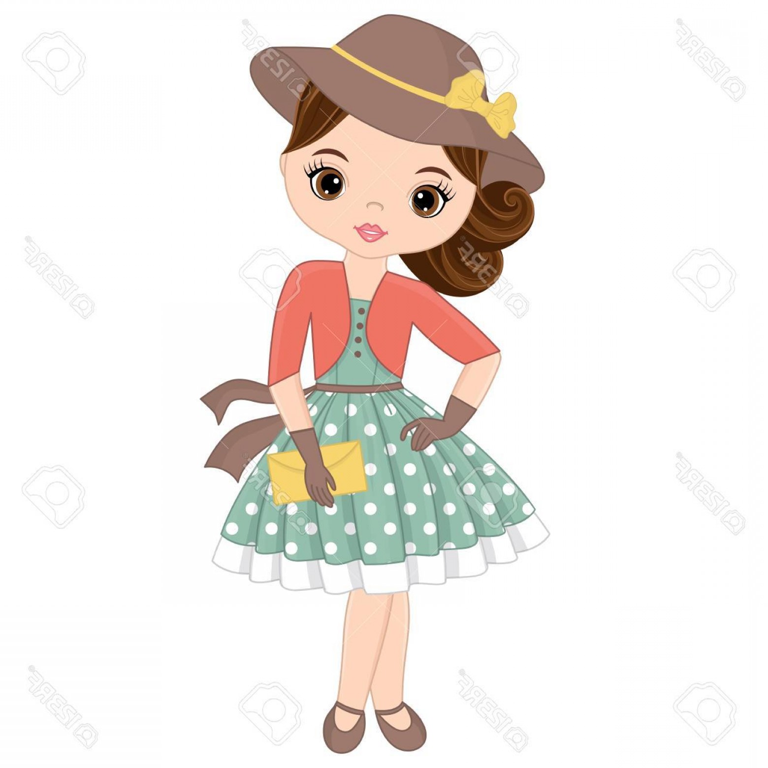 1560x1560 Girl Vector Illustration Catamart