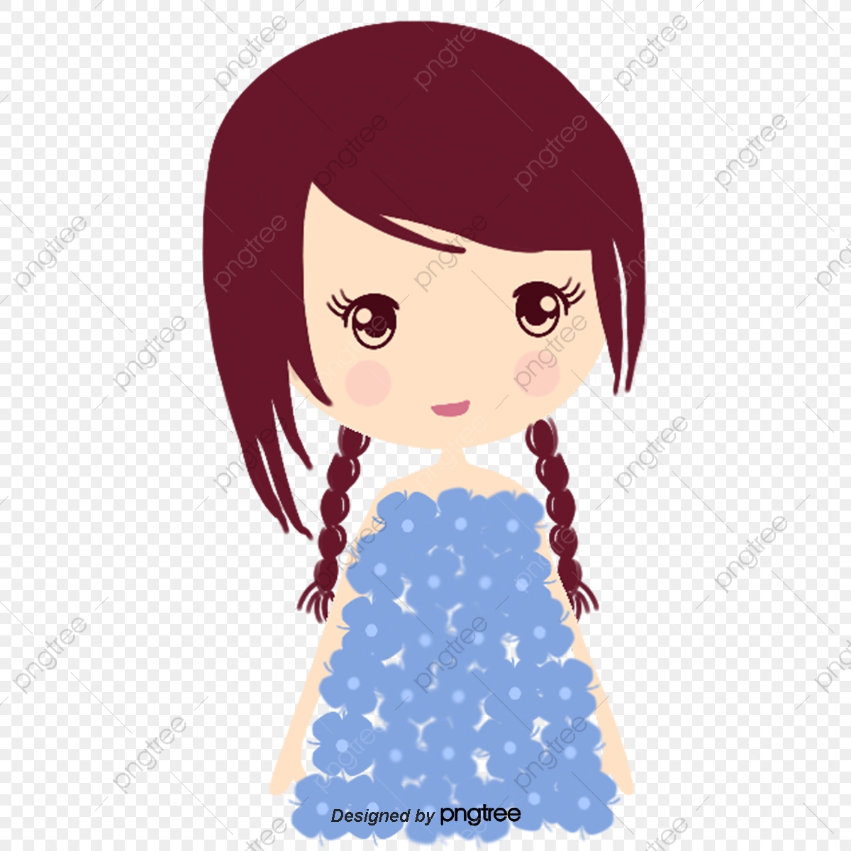 1200x1200 Cute Little Girl, Girl Vector, Lovely, Character Design Png