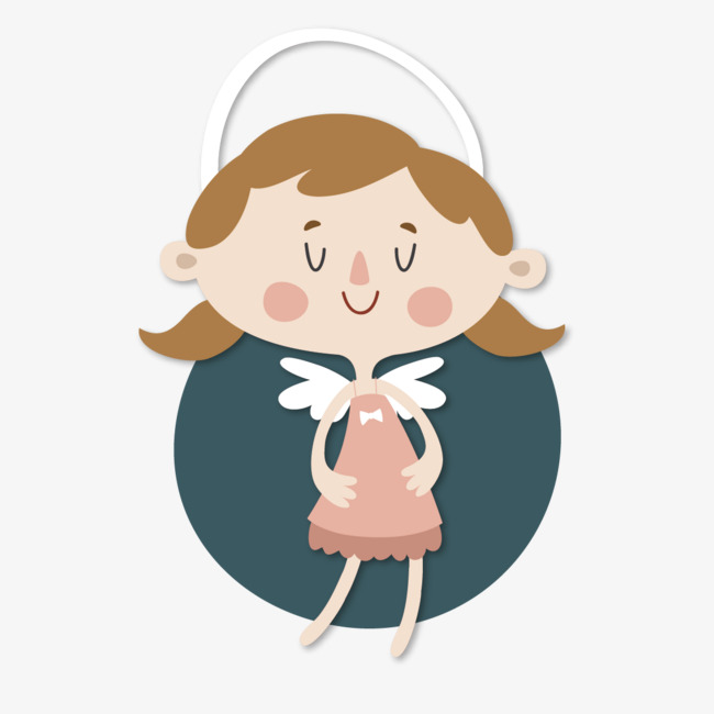 650x650 Cute Little Girl Angel, Girl Vector, Ang