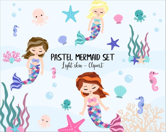 570x453 Pastel Mermaid Set