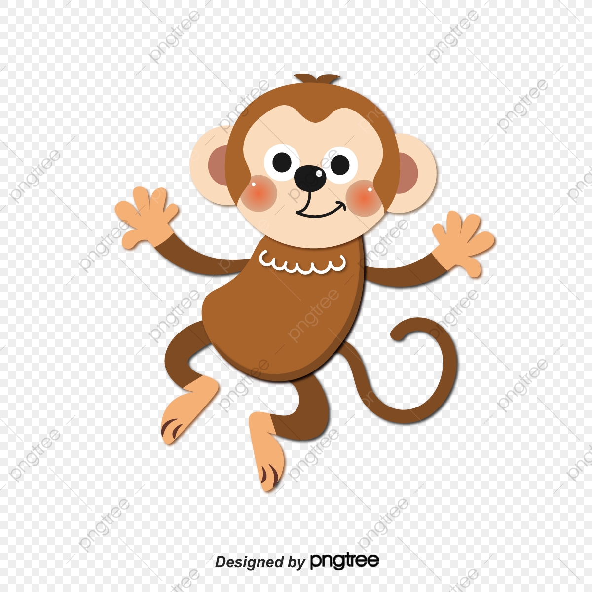1200x1200 Cute Monkey Vector, Monkey, Animal, Lovely Png And Vector