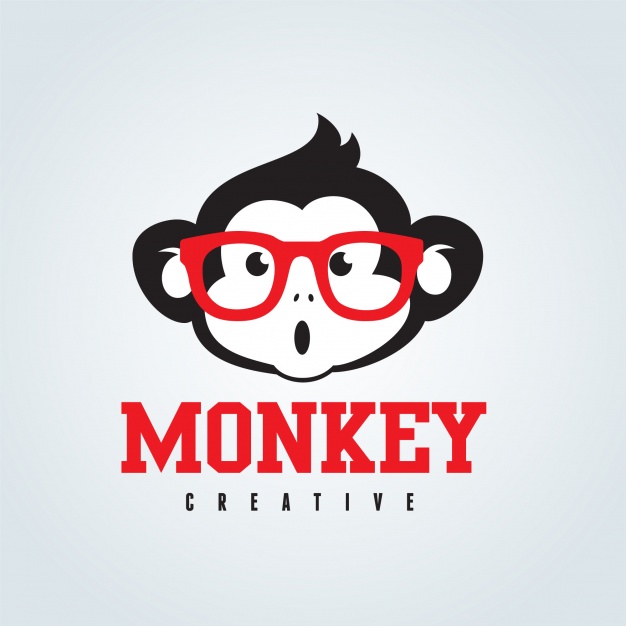 626x626 Cute Monkey With Glasses Vector Free Download