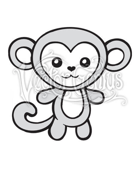 468x580 High Resolution Cute Monkey Heart Cartoon Clip Art Stock Art