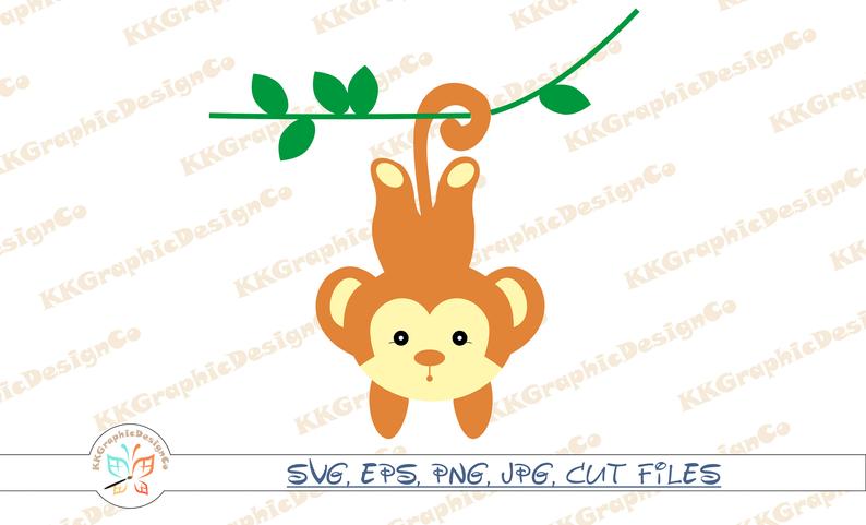 794x481 Monkey Monkey Vector Cute Monkey Clipart Monkey Etsy