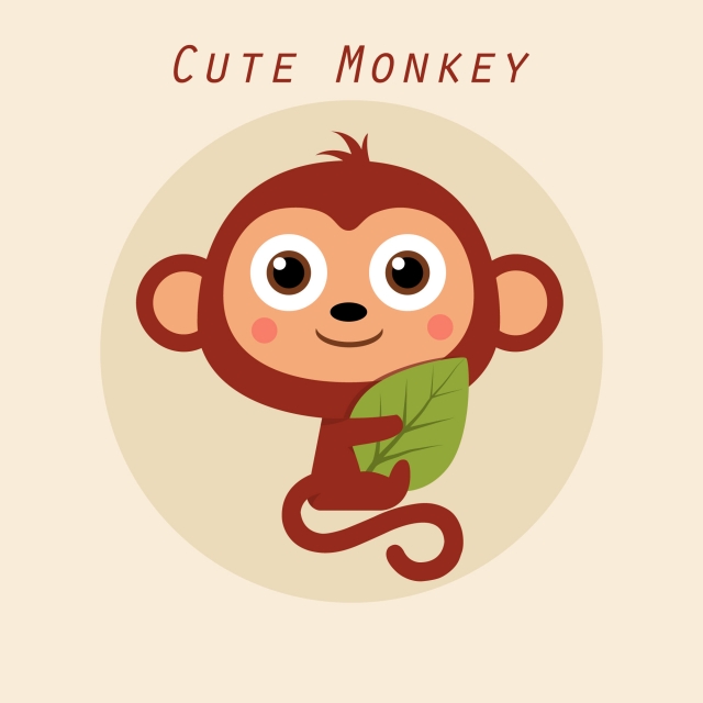 640x640 Cute Monkey, Cute, Animal Png And Vector With Transparent