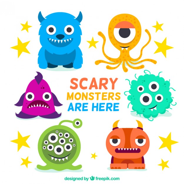 626x626 Cute Monsters Vector Premium Download