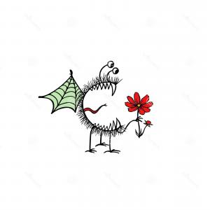 300x300 Hand Drawn Cute Monsters Vector Romantic Card Hand Drawn Cute