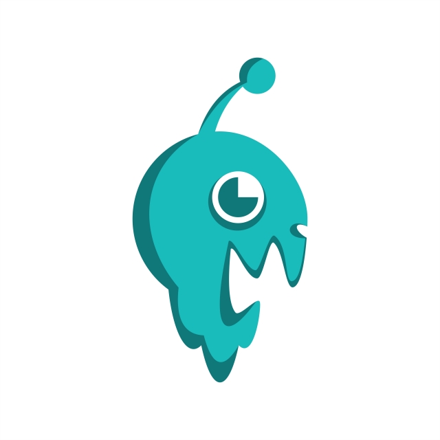 640x640 Cute Monster Vector Illustration, Alien, Animal, Art Png