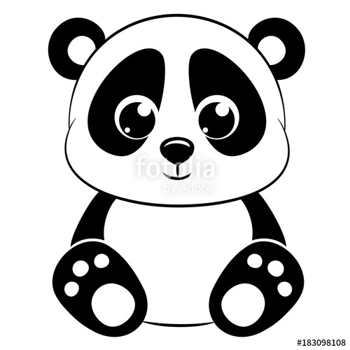500x500 Cute Panda On White Background Stock Image And Royalty Free