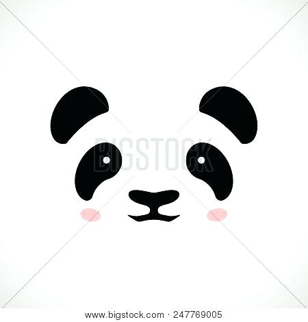 450x470 Cute Panda Face Vector Illustration Bear Logo Design Template