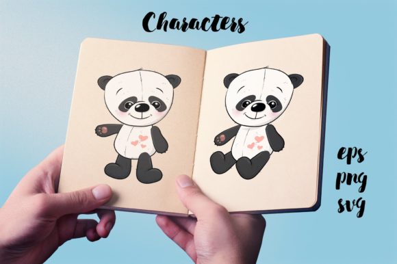 580x386 Cute Panda Vector Clip Art Graphic