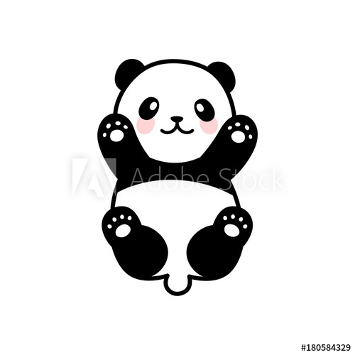 500x500 Cute Panda Vector Icon