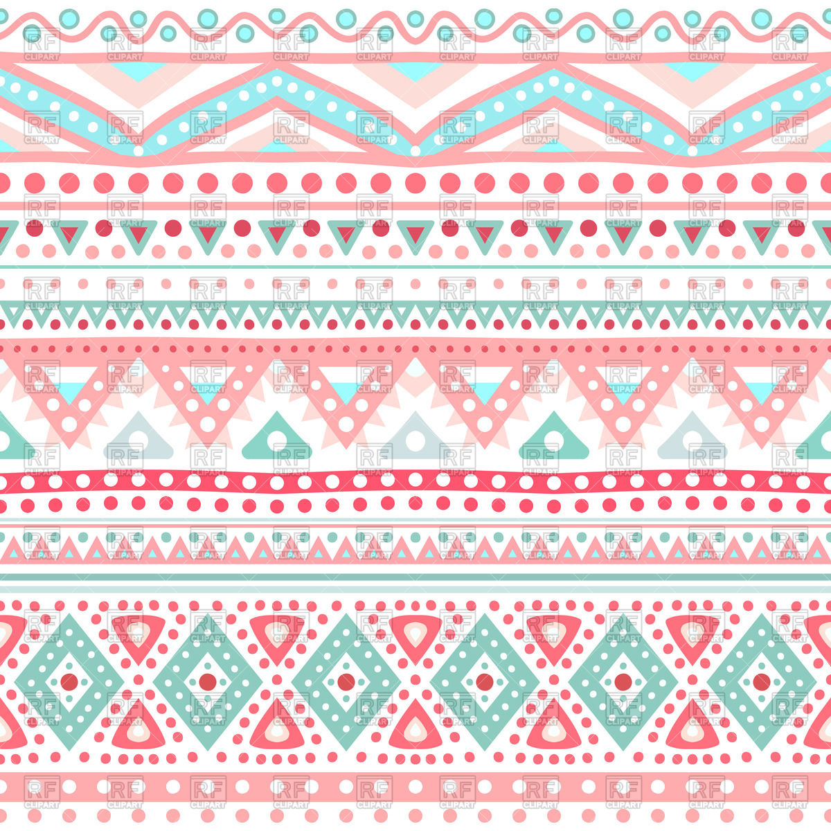 1200x1200 Cute Ethnic Seamless Pattern Vector Image Of Backgrounds, Textures