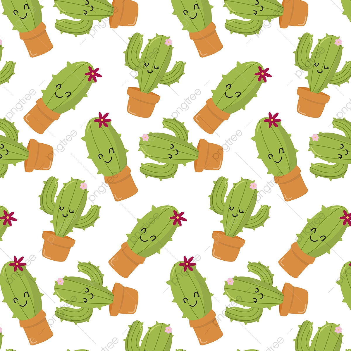 1200x1200 Cute Cactus Pattern, Cactus, Cute, Pattern Png And Vector