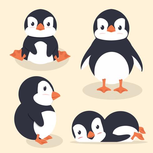 490x490 Cute Little Penguin Vector Set
