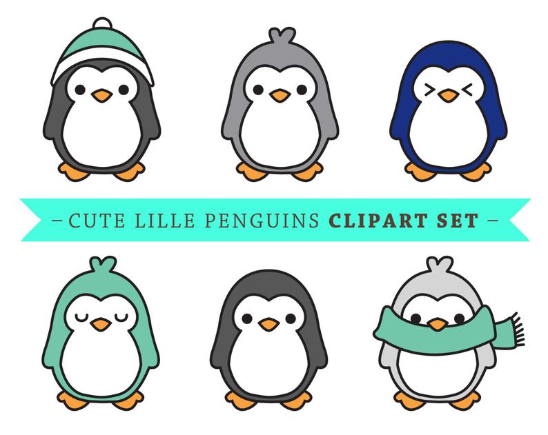 794x631 Premium Vector Penguin Clip Art Cute Penguin Clip Art Etsy