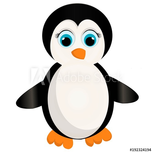 500x500 A Cute Penguin Cartoon Penguin Vector Illustration