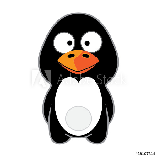 500x500 Cute Penguin Vector