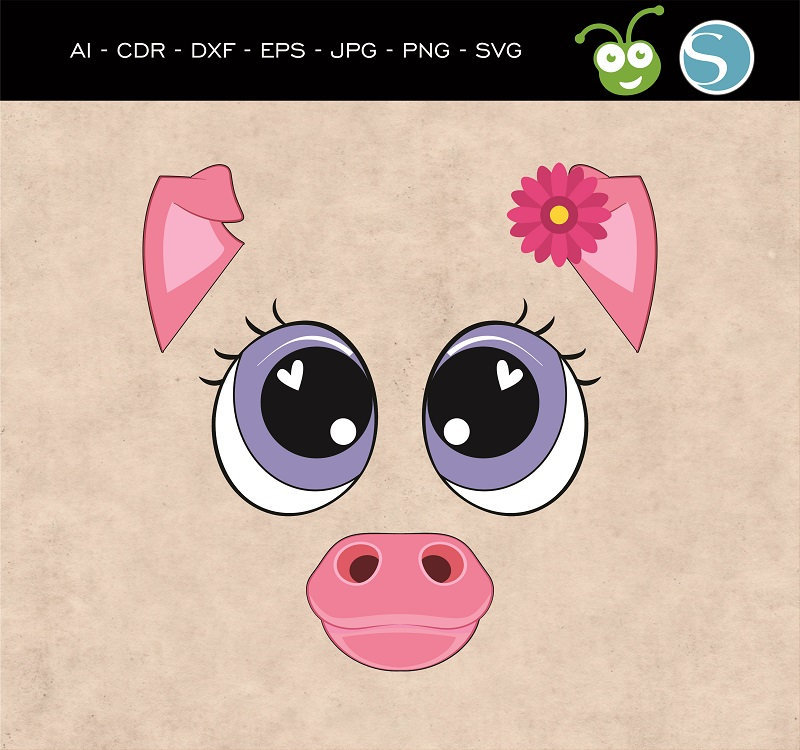 Cute Pig Face Pig Clipart Pig Silhouette Pig Vector Etsy 800x750 Cute Pig Face Pig Clipart Pig Silhouette Pig Vector Etsy