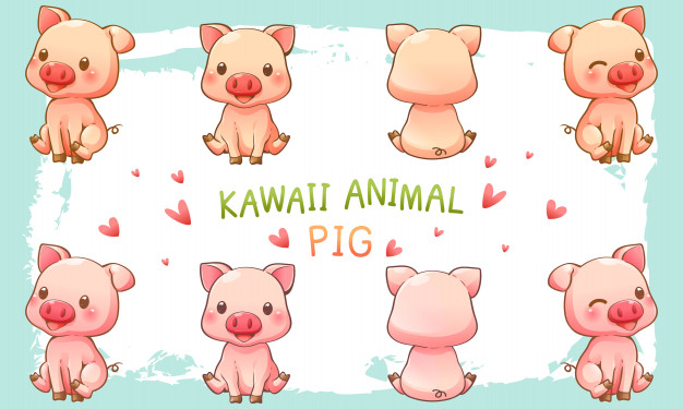 Vector Illustration Of Cute Pig Vector Premium Download 626x375 Vector Illustration Of Cute Pig Vector Premium Download