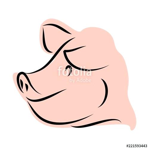 Cute Pig Drawings 500x500 Cute Pig Drawings
