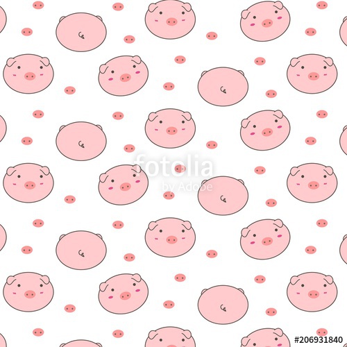 Cute Pig Vector Pattern Background Fun Doodle Handmade Vector 500x500 Cute Pig Vector Pattern Background Fun Doodle Handmade Vector