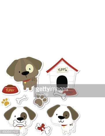 364x471 Cute Puppy Vector Set Premium Clipart