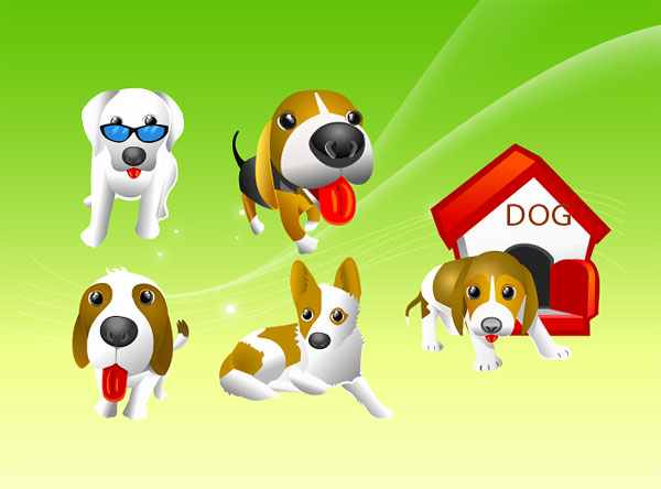 600x444 Cute Puppy Vector Material Download Free Model,icon